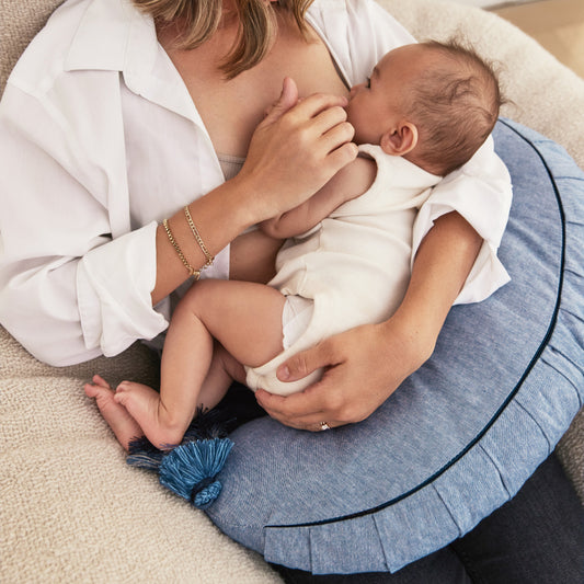 Nursing Pillow Cover- インディゴシャンブレー
