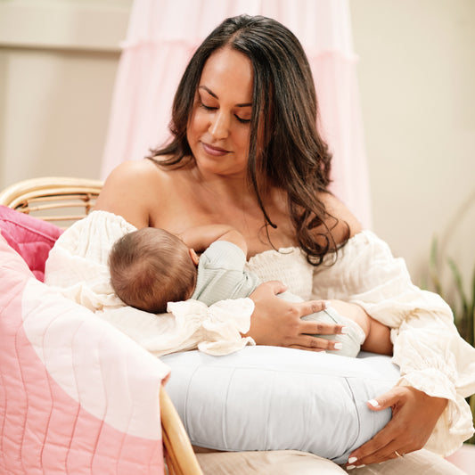 Nursing Pillow Cover- フォググレーシャンブレー